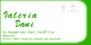 valeria dani business card